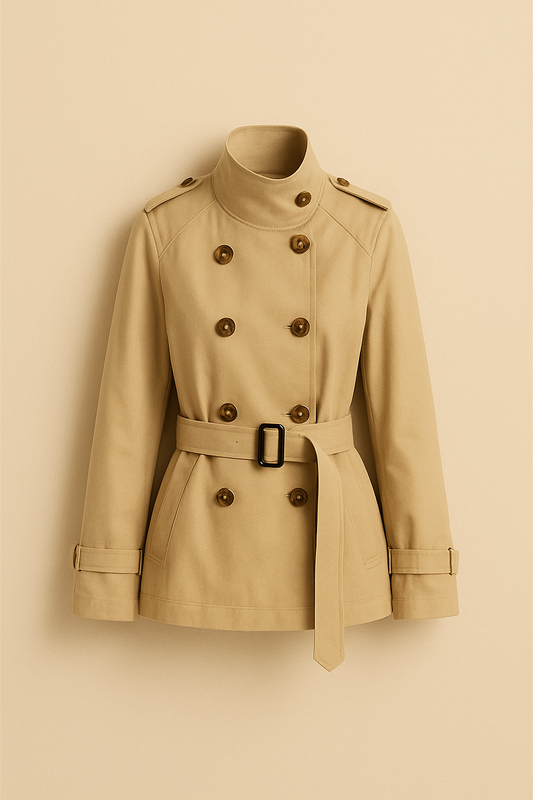 Elegant Women’s Short Trench Coat
