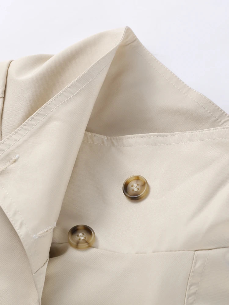 Elegant Women’s Short Trench Coat
