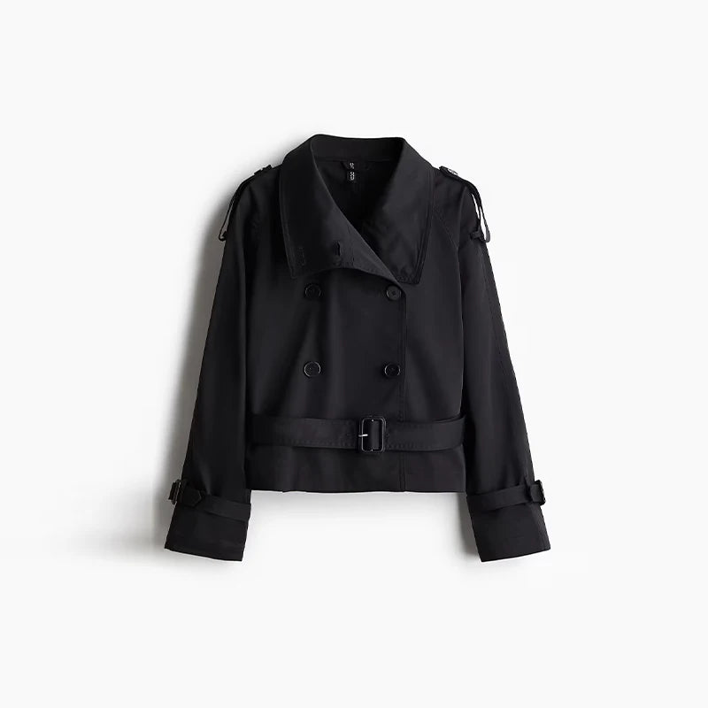 Elegant Women’s Short Trench Coat