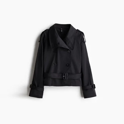 Elegant Women’s Short Trench Coat