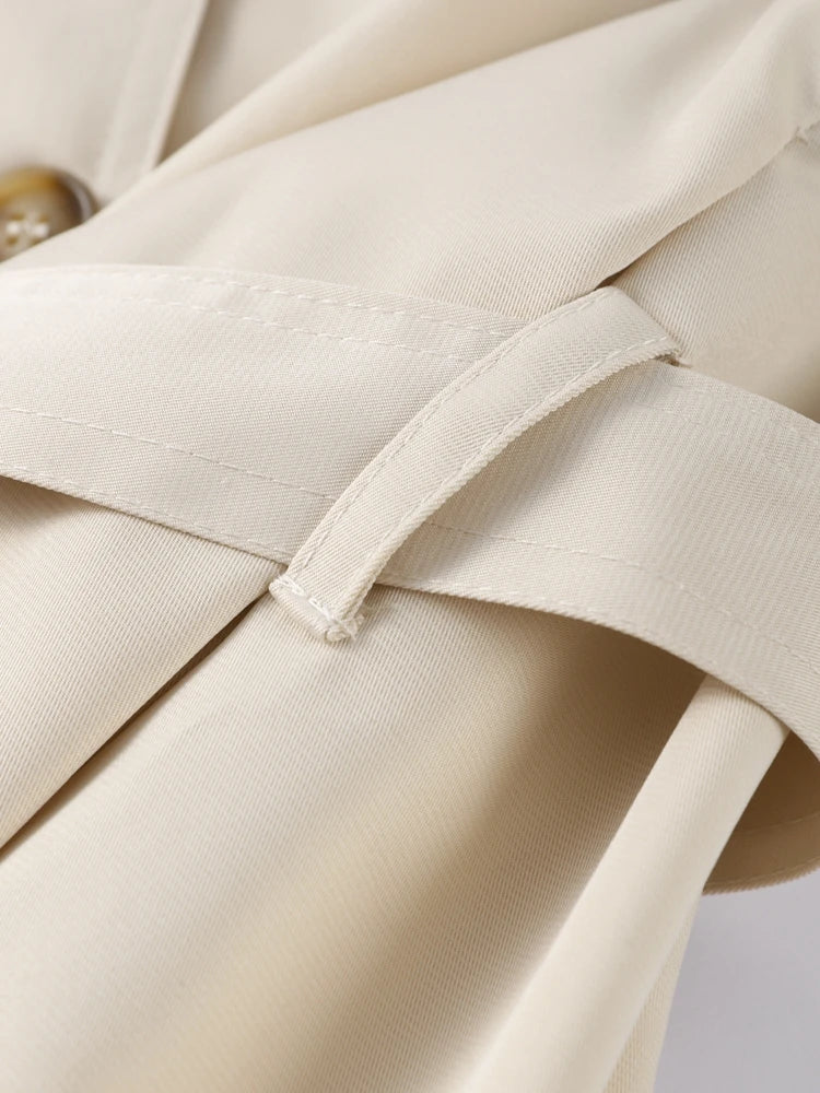 Elegant Women’s Short Trench Coat
