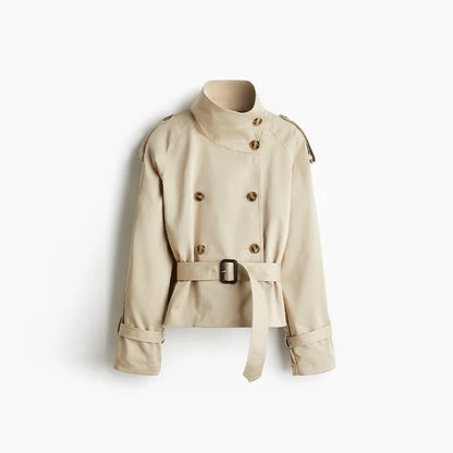 Elegant Women’s Short Trench Coat